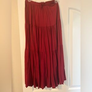 Brand New Burgundy Maxi Skirt
